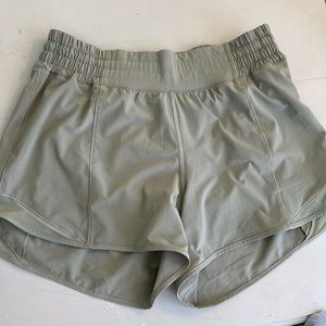Green lululemon shorts